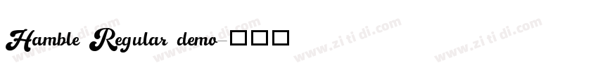Hamble Regular demo字体转换